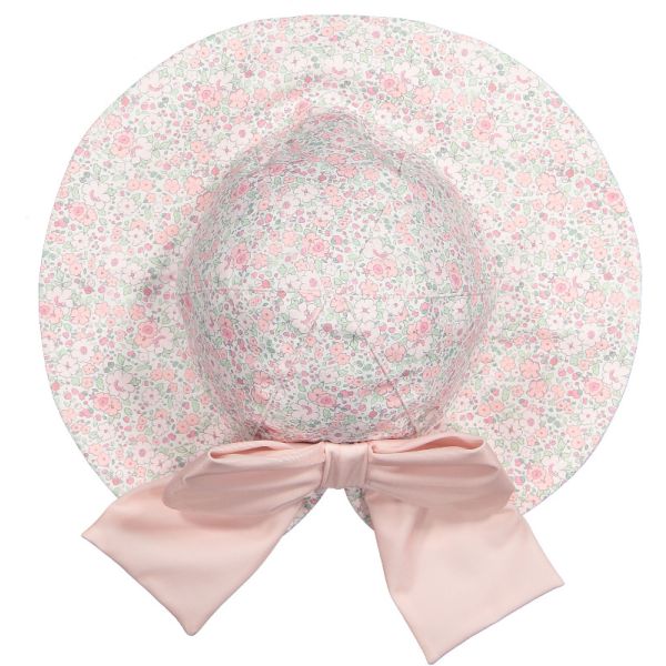  Pink Ditsy Floral Lycra Sunny Hat