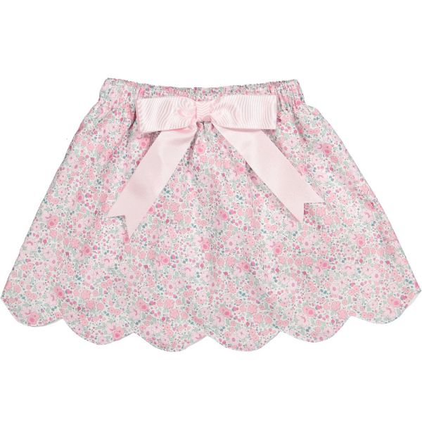 Pink Ditsy Floral Skirt