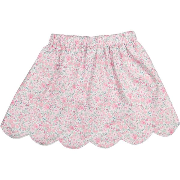 Pink Ditsy Floral Skirt