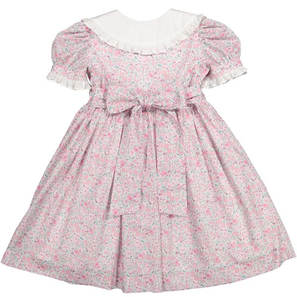  Pink Ditsy Floral Dress