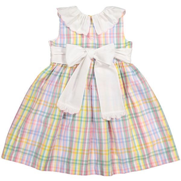  Rainbow Gingham Dress