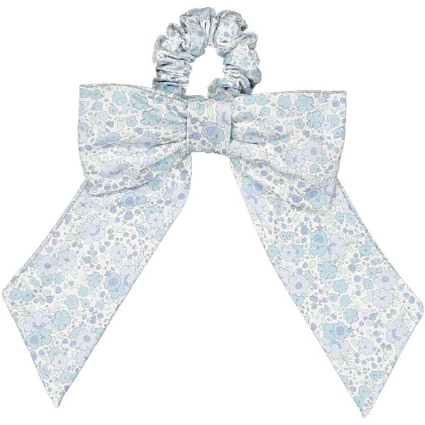 Blue Ditsy Floral Lycra Scrunchie
