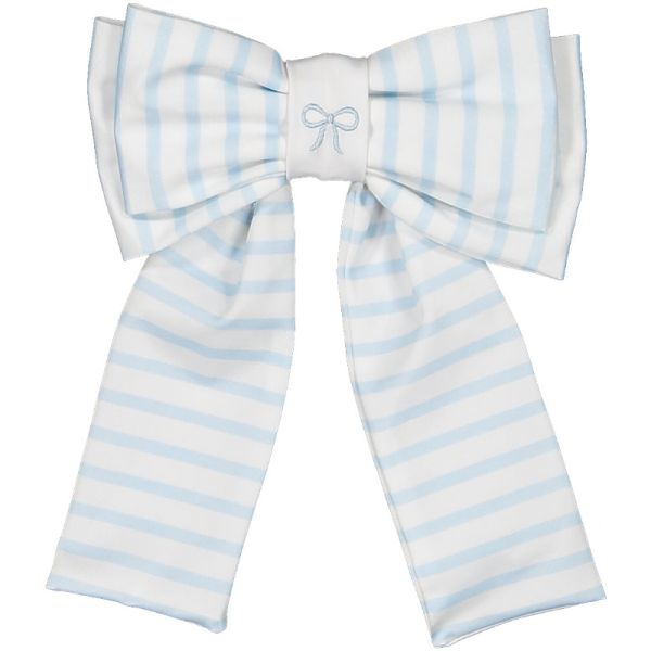 Stripes Blue Lycra Big Hair Clip