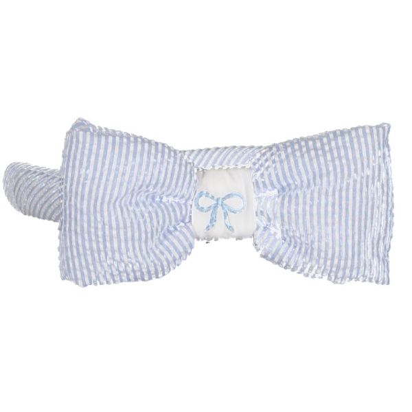 Blue Seersucker Headband