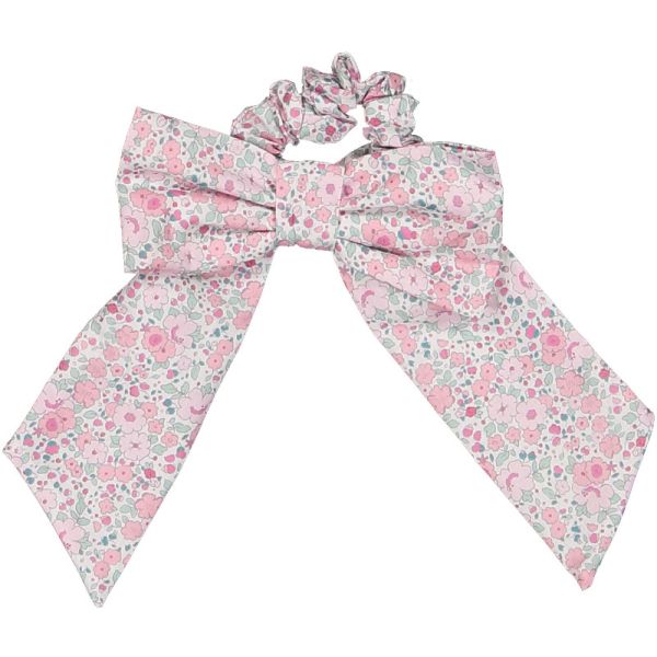  Pink Ditsy Floral Lycra Scrunchie
