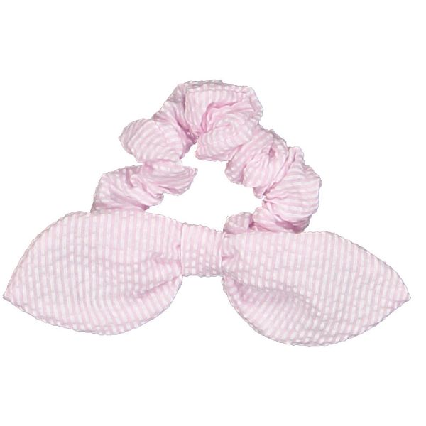 Maryland Pink Seersucker Scrunchie