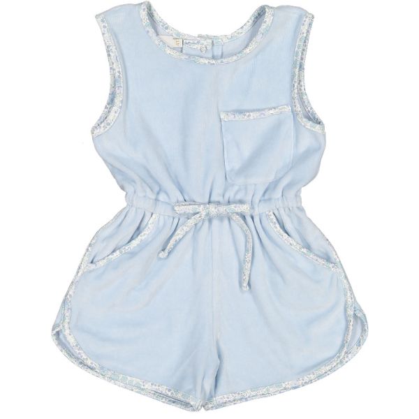  Blue Ditsy Floral Girl Cover-Up