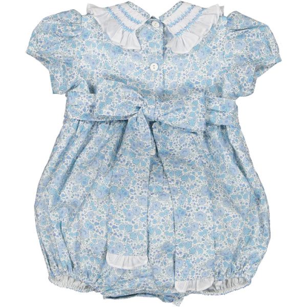  Blue Ditsy Floral Romper