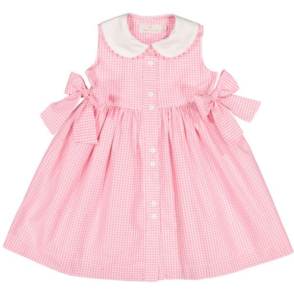  Gingham Mix Pink Dress