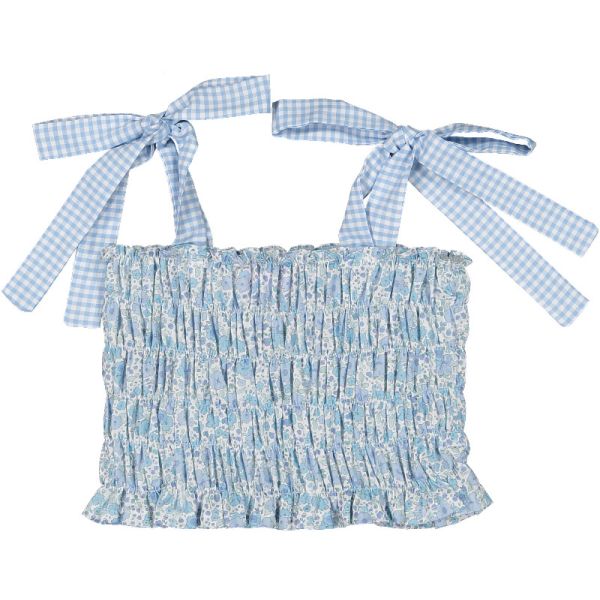  Maryland Blue Ditsy Floral Top