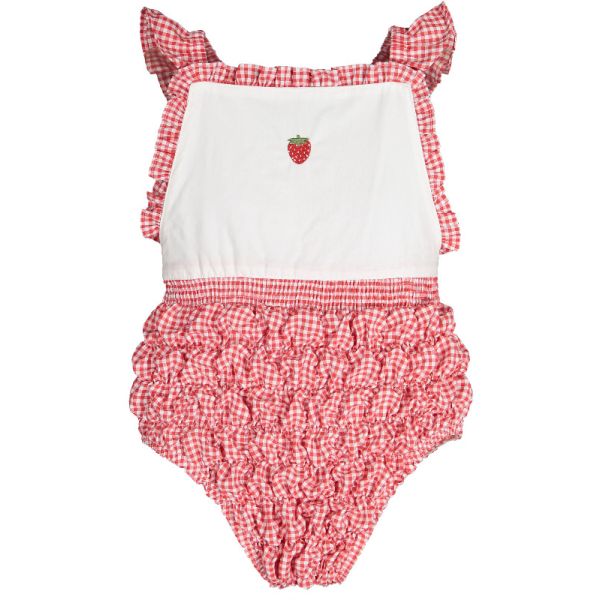 Berries Cotton Frilled Swimsuit