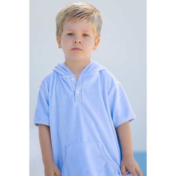  Blue Ditsy Floral Boy Cover-Up