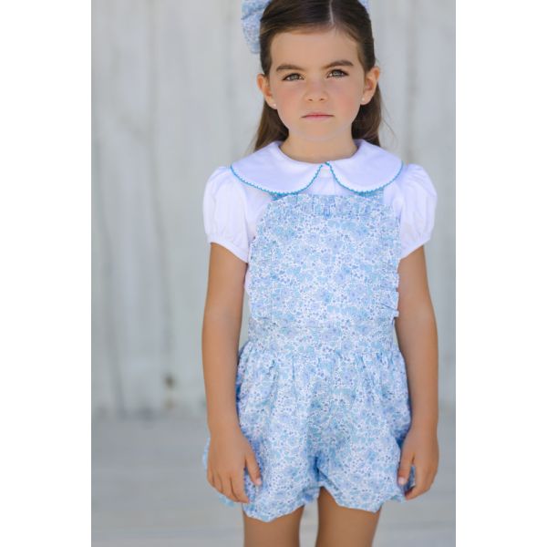  Blue Ditsy Floral Girl T-Shirt
