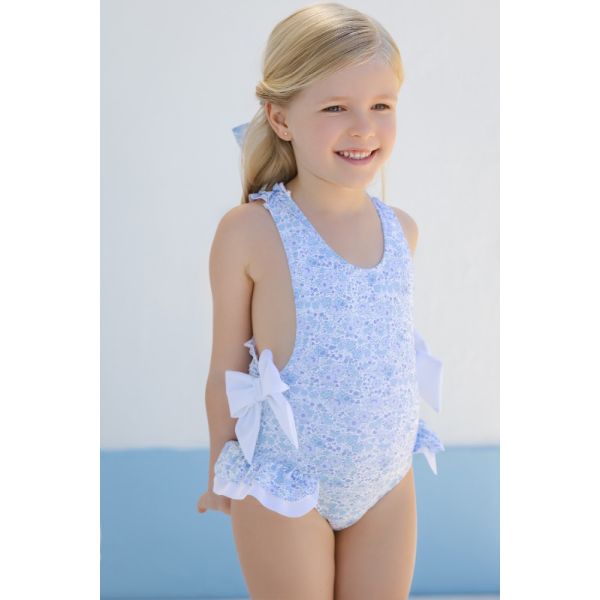 Blue Ditsy Floral Swimsuit