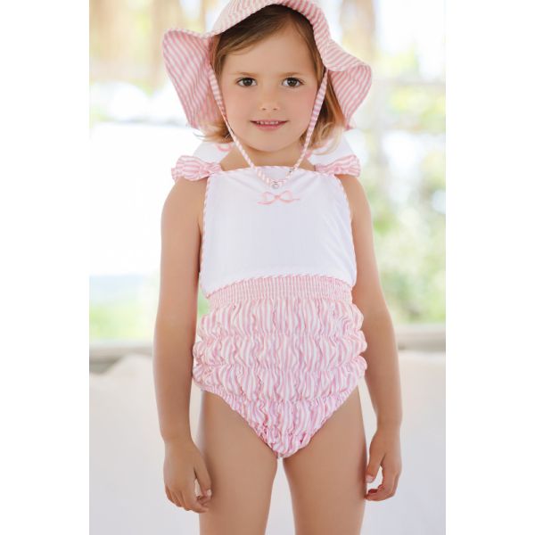Bubble Gum Cotton Frilled Swimsuit