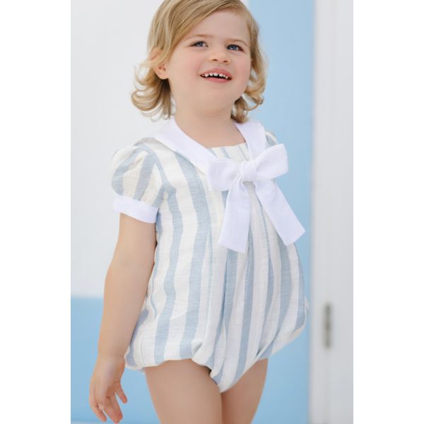  Blue Sailor Romper