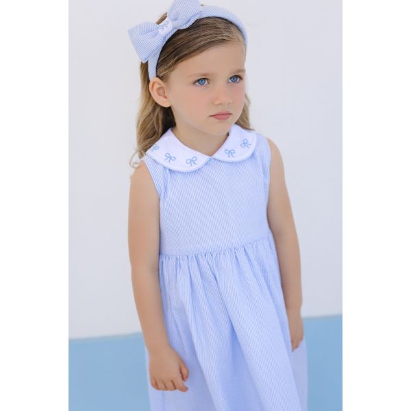 Blue Seersucker Dress