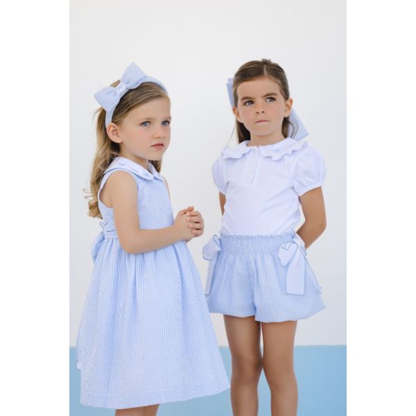  Blue Seersucker Girl Polo