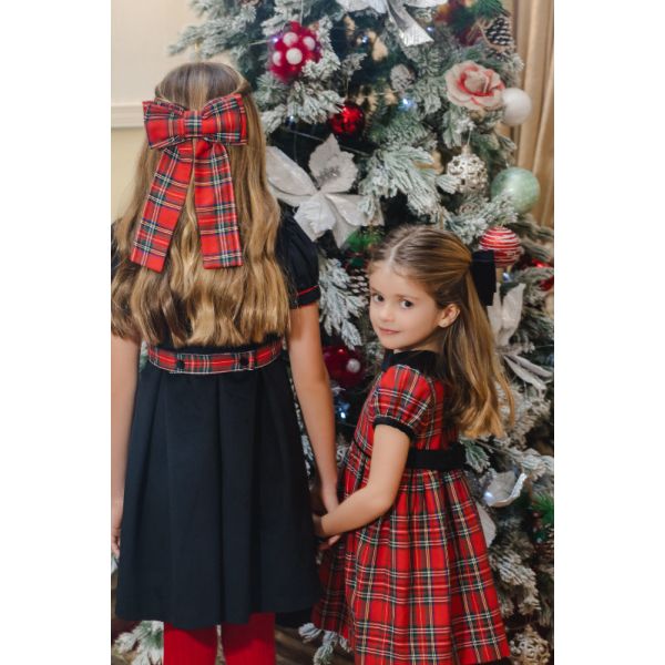 Scottish Red Tartan Big Hair Clip