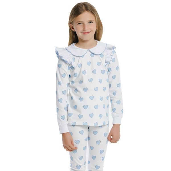 Hearts Blue Girl Pajama