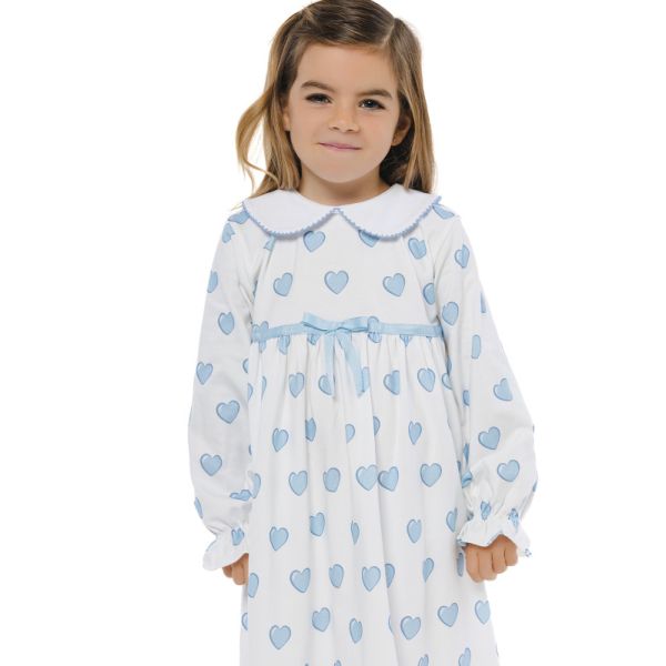 Hearts Blue Nightgown