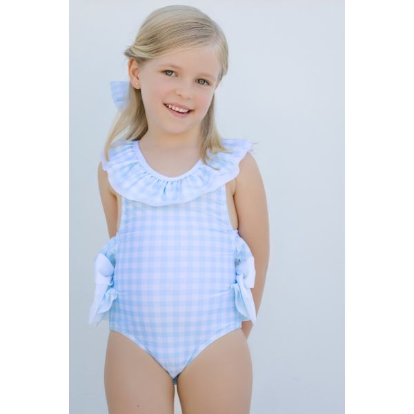  Gingham Blue Swimsuit