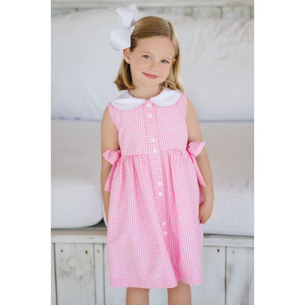  Gingham Mix Pink Dress