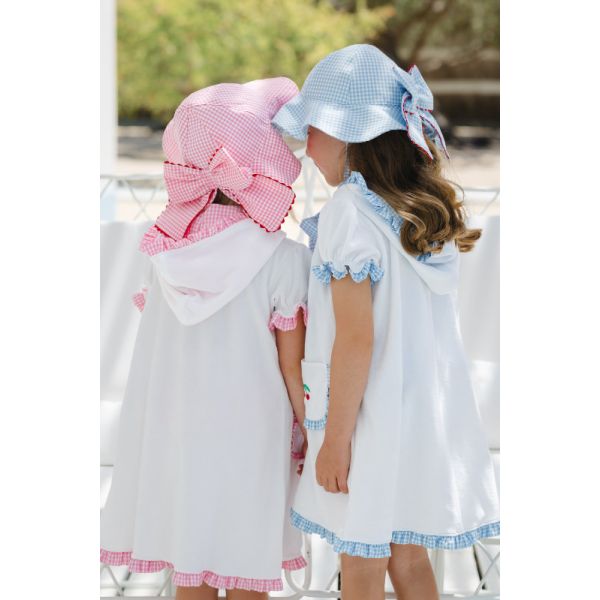 Gingham Mix Pink Sunny Hat