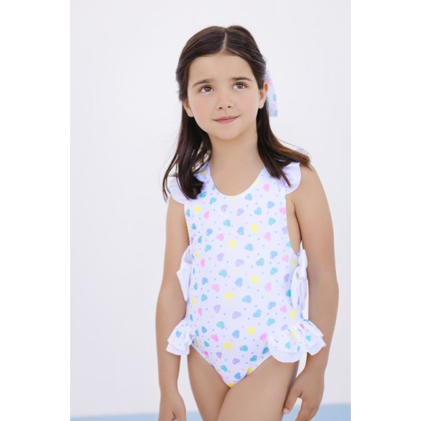 Multicolor Hearts Swimsuit