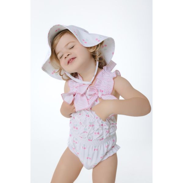 Pink Cherries Lycra Sunny Hat