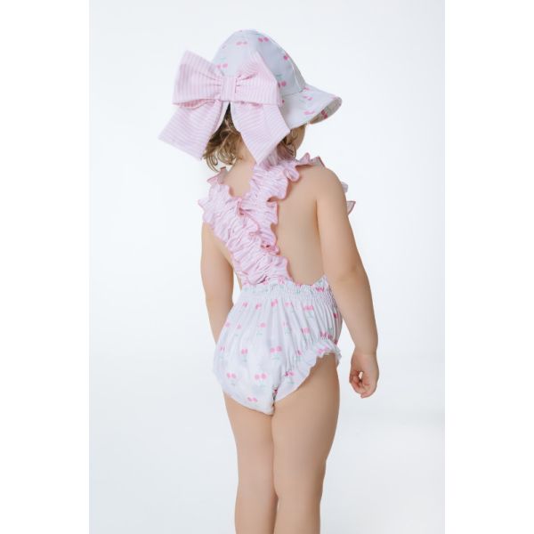 Pink Cherries Lycra Sunny Hat