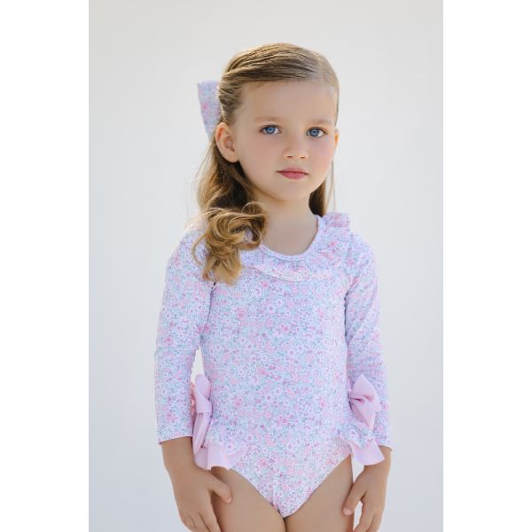  Pink Ditsy Floral Rashguard