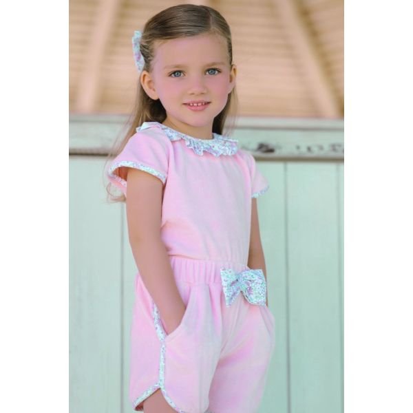  Pink Ditsy Floral Girl Cover-up Set