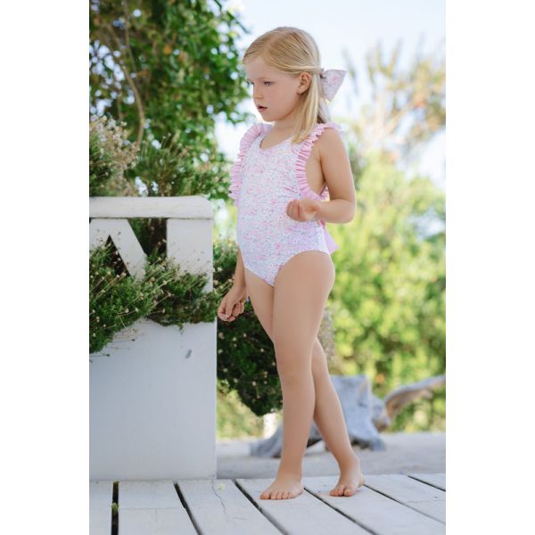  Pink Ditsy Floral Swimsuit