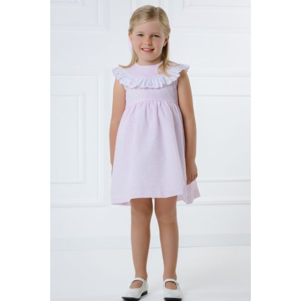  Pink Seersucker Dress