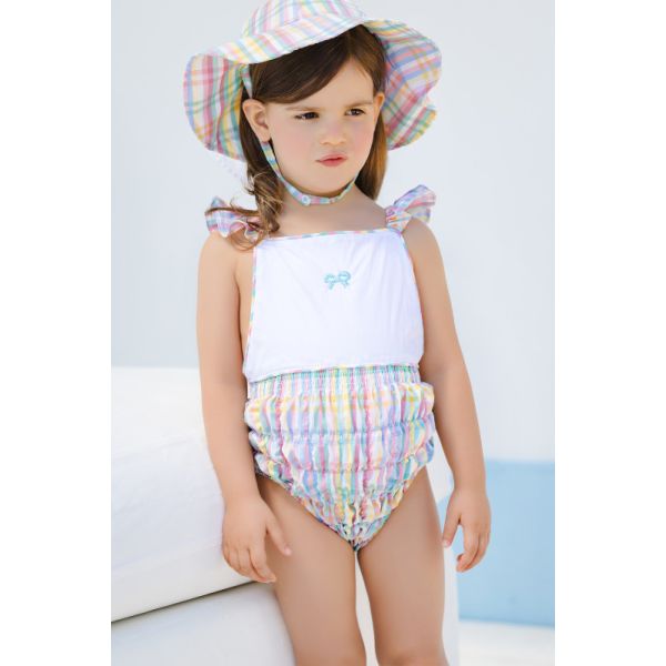  Rainbow Gingham Sunny Hat