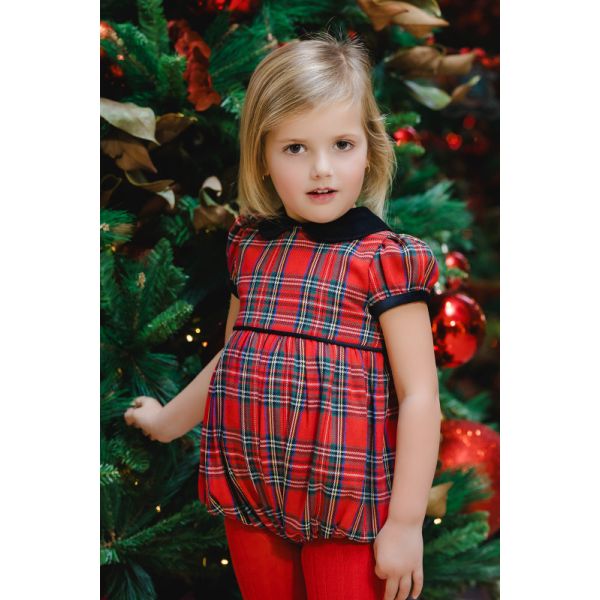 Scottish Red Tartan Romper