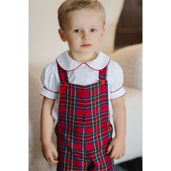 Christmas Magic Tartan Baby Overall