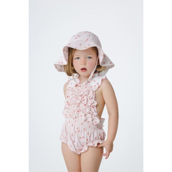  Strawberry Juice Cotton Frilled Swimsuit