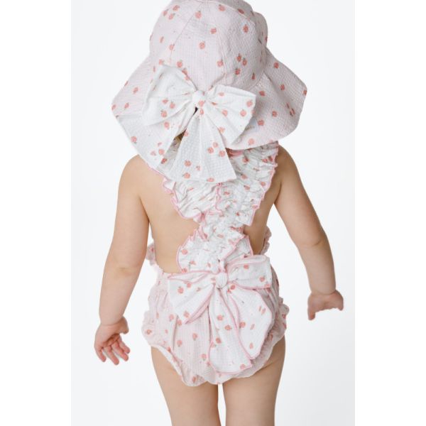 Strawberry Juice Cotton Frilled Swimsuit