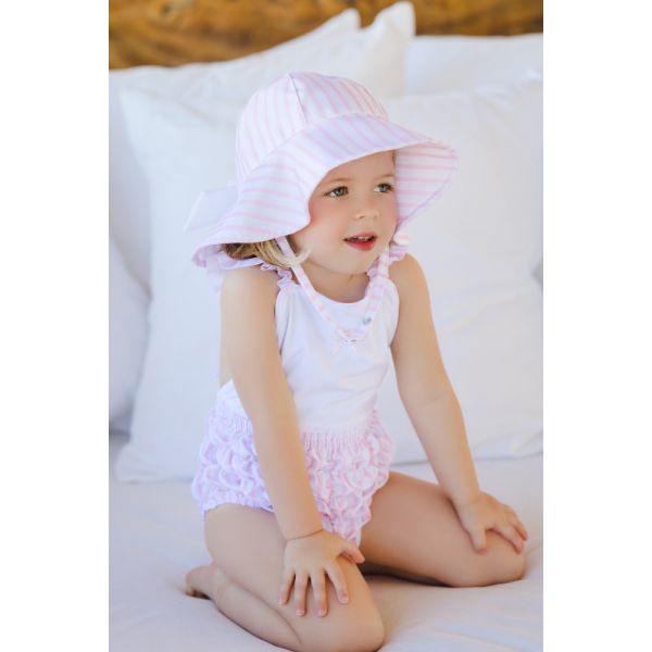 Stripes Pink Lycra Sunny Hat