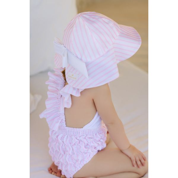 Stripes Pink Lycra Sunny Hat